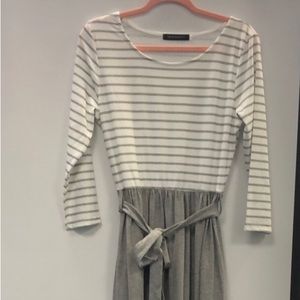 Cute Gray Striped Dress